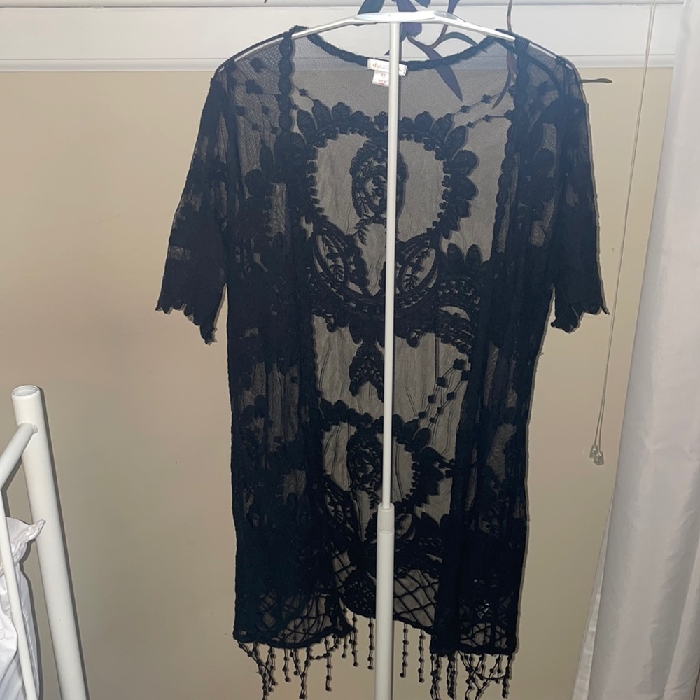 Lacy black boho wrap